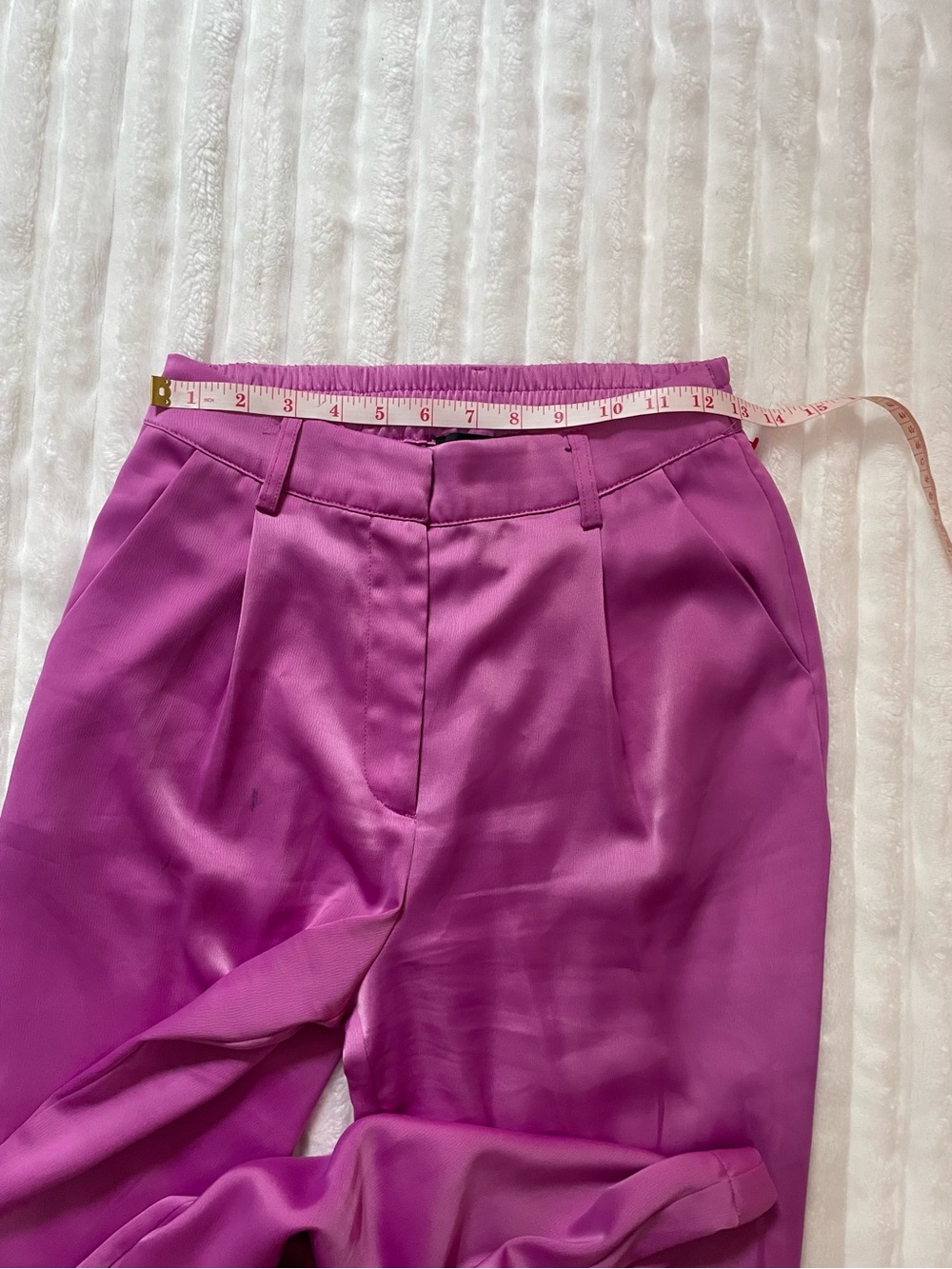 House of Harlow 1960 Wide Leg Satin Pants in Fuchsia - Picture 5 of 14